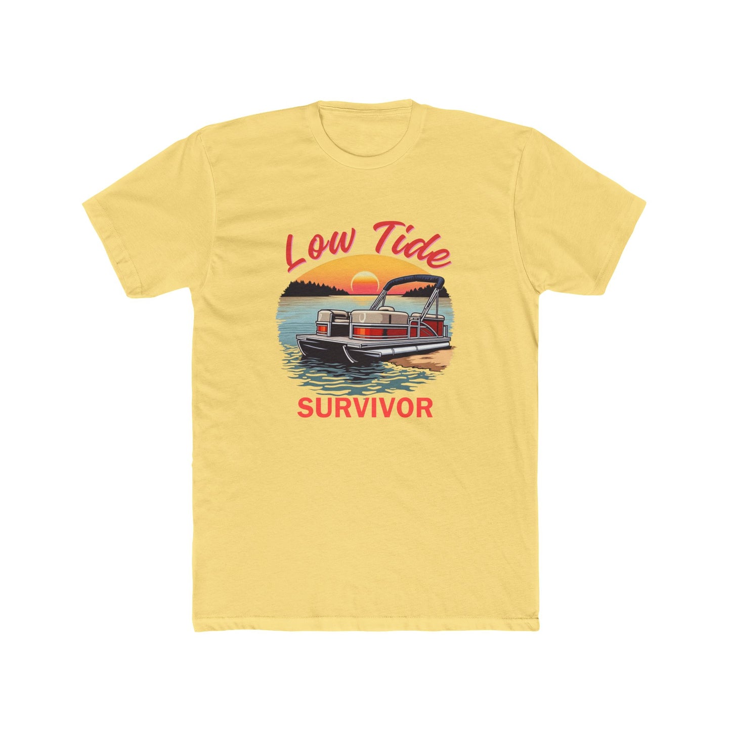 Low Tide Survivor Unisex Cotton Crew Tee - Perfect for Beach Lovers & Adventure Seekers