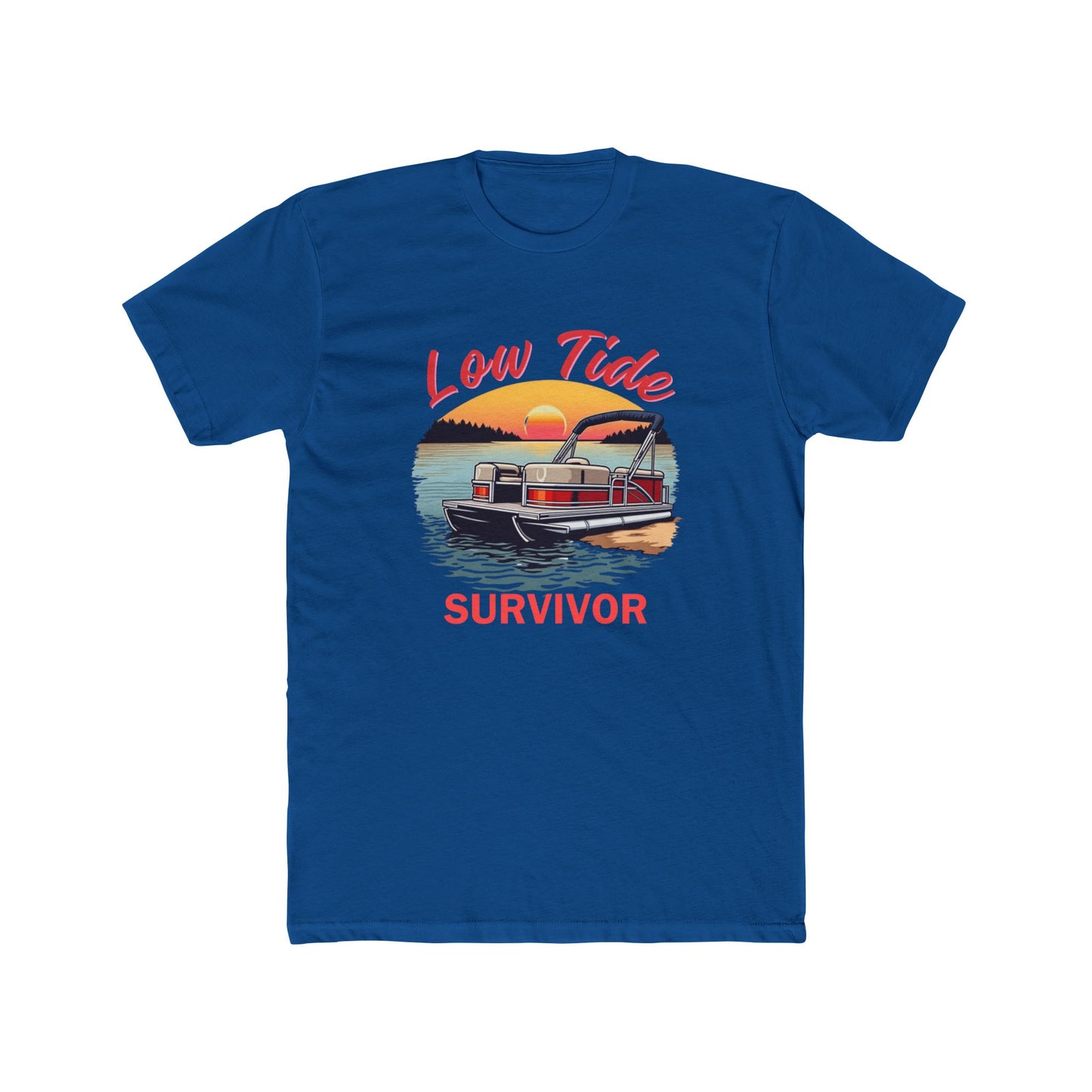 Low Tide Survivor Unisex Cotton Crew Tee - Perfect for Beach Lovers & Adventure Seekers