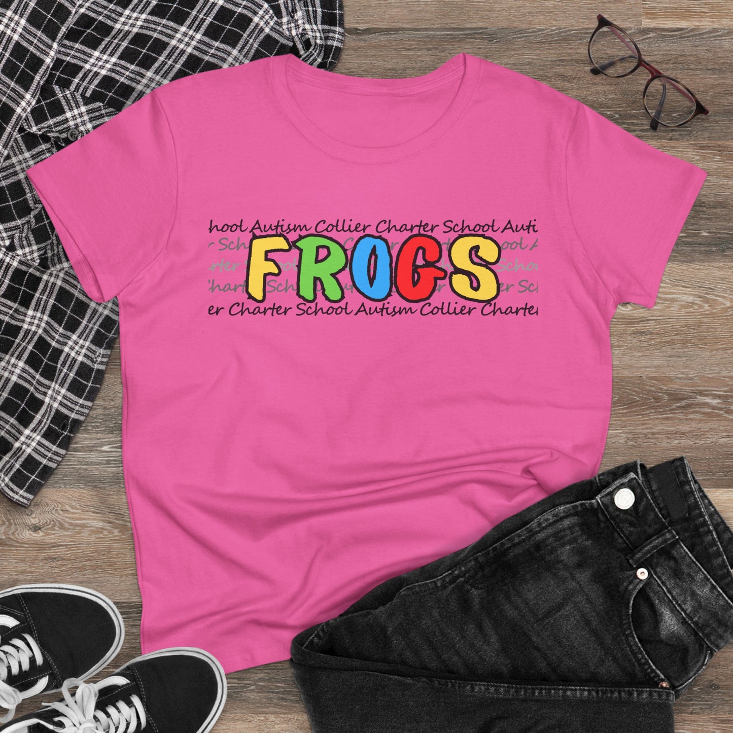 Women's Autism Collier Charter School FROGS t-shirt