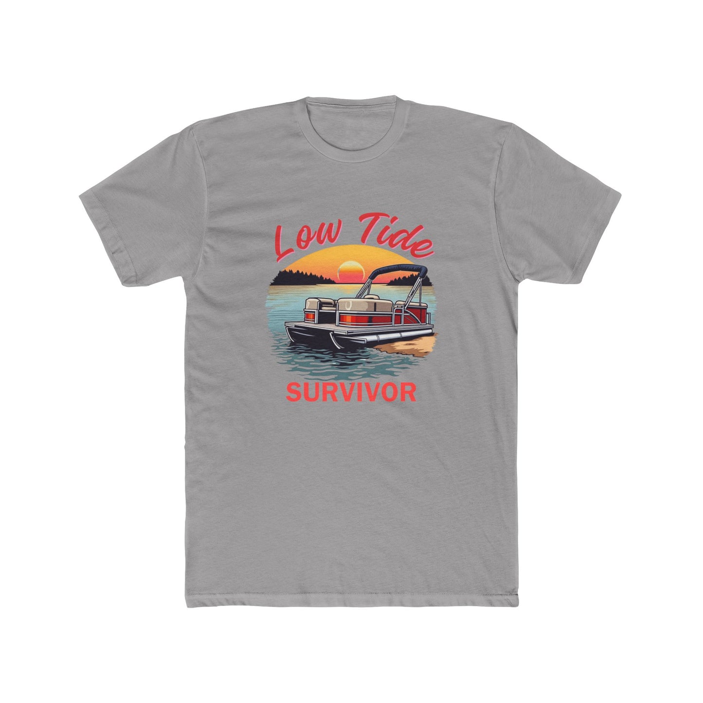 Low Tide Survivor Unisex Cotton Crew Tee - Perfect for Beach Lovers & Adventure Seekers