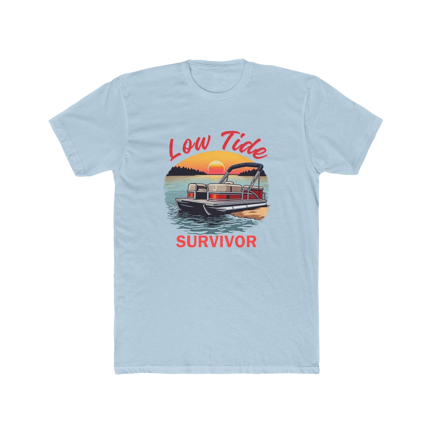 Low Tide Survivor Unisex Cotton Crew Tee - Perfect for Beach Lovers & Adventure Seekers
