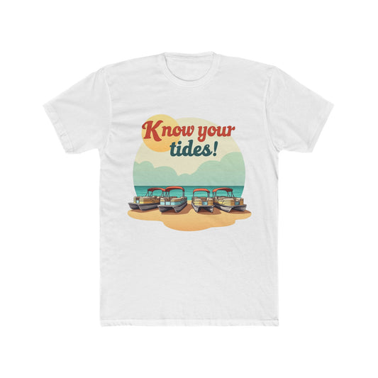 Know Your Tides Unisex Cotton Crew Tee - Beach Vibe Shirt