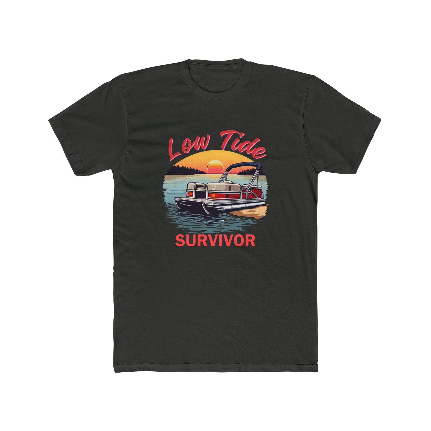 Low Tide Survivor Unisex Cotton Crew Tee - Perfect for Beach Lovers & Adventure Seekers