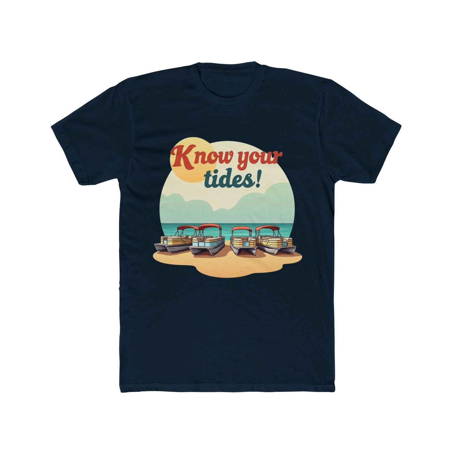 Know Your Tides Unisex Cotton Crew Tee - Beach Vibe Shirt